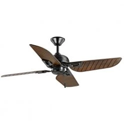 Halpert 52 in. Indoor/Outdoor Matte Black Wet Rated Downrod Ceiling Fan with 4 Weatherproof, ABS QuickInstall Blades by Hampton Bay