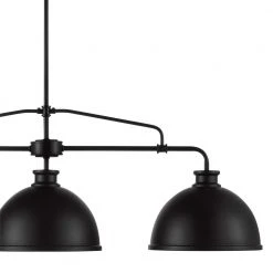 Tallulah 3-Light Black Dining Room Chandelier, Linear Kitchen Island Pendant Light by Hampton Bay -Hampton Bay Sales matte black hampton bay chandeliers 65246 40 1000