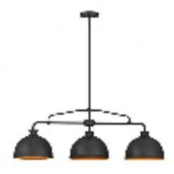 Tallulah 3-Light Black Dining Room Chandelier, Linear Kitchen Island Pendant Light by Hampton Bay -Hampton Bay Sales matte black hampton bay chandeliers 65246 77 1000