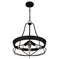 Southbourne 4-Light Matte Black Cage Pendant Light with Open Steel Frame by Hampton Bay 9 Southbourne 4-Light Matte Black Cage Pendant Light with Open Steel Frame by Hampton Bay -Hampton Bay Sales matte black hampton bay chandeliers dshd19522q 1f 1000