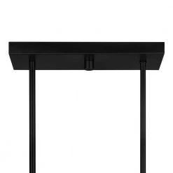 Regan 4-Light Matte Black Island Chandelier with Clear Glass Shades, Industrial Linear Kitchen Pendant Light by Hampton Bay -Hampton Bay Sales matte black hampton bay chandeliers hd4969a3 1d 1000