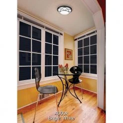15 in. Matte Black Selectable LED Flush Mount Metal Design Hospitality Ceiling Light 1200 Lumens Color Changing by Hampton Bay -Hampton Bay Sales matte black hampton bay flush mount lights 56564101 4f 1000