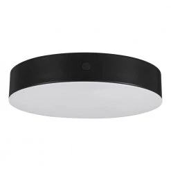 Luis 11 in. Matte Black Touch Control CCT Selectable LED Flush Mount by Hampton Bay