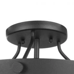 Southbourne 15.5 in. 3-Light Matte Black Rustic Farmhouse Semi-Flush Mount by Hampton Bay -Hampton Bay Sales matte black hampton bay flush mount lights dshd19522sf 1d 1000