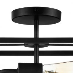 Knightley 11 in. 2-Light Matte Black Semi Flush Mount Ceiling Light by Hampton Bay -Hampton Bay Sales matte black hampton bay flush mount lights fm113ha mbk 1d 1000
