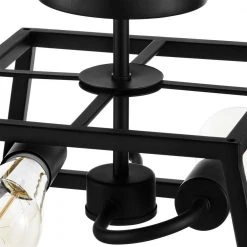 Knightley 11 in. 2-Light Matte Black Semi Flush Mount Ceiling Light by Hampton Bay -Hampton Bay Sales matte black hampton bay flush mount lights fm113ha mbk a0 1000