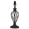 Mix and Match 18 in. H Matte Black Twisted Cage Table Lamp Base - Title 20 Compliant by Hampton Bay