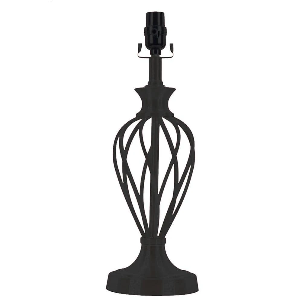 Mix and Match 18 in. H Matte Black Twisted Cage Table Lamp Base - Title 20 Compliant by Hampton Bay 1 Mix and Match 18 in. H Matte Black Twisted Cage Table Lamp Base - Title 20 Compliant by Hampton Bay