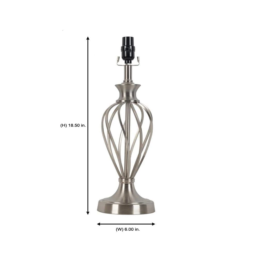 Mix and Match 18 in. H Matte Black Twisted Cage Table Lamp Base - Title 20 Compliant by Hampton Bay 2 Mix and Match 18 in. H Matte Black Twisted Cage Table Lamp Base - Title 20 Compliant by Hampton Bay - Image 2