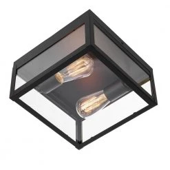 Hurley Mordern 2-Light Matte Black Flush Mount by Hampton Bay 15 Hurley Mordern 2-Light Matte Black Flush Mount by Hampton Bay -Hampton Bay Sales matte black hampton bay outdoor flush mount lights 44828 44 1000