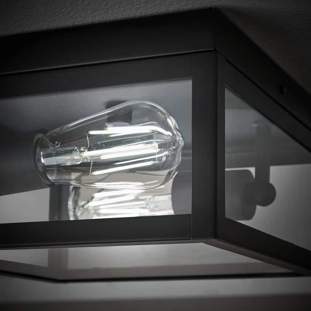 Hurley Mordern 2-Light Matte Black Flush Mount by Hampton Bay 3 Hurley Mordern 2-Light Matte Black Flush Mount by Hampton Bay - Image 3