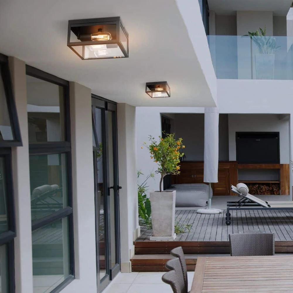 Hurley Mordern 2-Light Matte Black Flush Mount by Hampton Bay 4 Hurley Mordern 2-Light Matte Black Flush Mount by Hampton Bay - Image 4