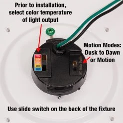 Greenhaven 11 in. 1-Light Black Motion Sensing LED Outdoor Flush Mount Light Color Selectable Ceiling Light 830 Lumens by Hampton Bay 13 Greenhaven 11 in. 1-Light Black Motion Sensing LED Outdoor Flush Mount Light Color Selectable Ceiling Light 830 Lumens by Hampton Bay -Hampton Bay Sales matte black hampton bay outdoor flush mount lights 564281011 a0 1000