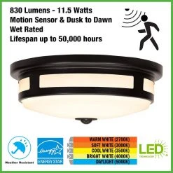 Hampton Bay Sales -Hampton Bay Sales matte black hampton bay outdoor flush mount lights 564281011 e1 1000