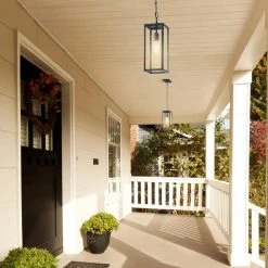 Hurley Modern 1-Light Matte Black Hardwired Outdoor Pendant Light by Hampton Bay -Hampton Bay Sales matte black hampton bay outdoor pendant lights 44835 31 1000