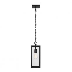 Hurley Modern 1-Light Matte Black Hardwired Outdoor Pendant Light by Hampton Bay -Hampton Bay Sales matte black hampton bay outdoor pendant lights 44835 44 1000