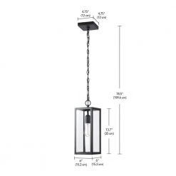 Hurley Modern 1-Light Matte Black Hardwired Outdoor Pendant Light by Hampton Bay -Hampton Bay Sales matte black hampton bay outdoor pendant lights 44835 4f 1000