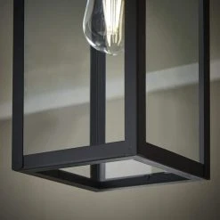 Hurley Modern 1-Light Matte Black Hardwired Outdoor Pendant Light by Hampton Bay -Hampton Bay Sales matte black hampton bay outdoor pendant lights 44835 66 1000