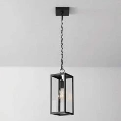 Hurley Modern 1-Light Matte Black Hardwired Outdoor Pendant Light by Hampton Bay -Hampton Bay Sales matte black hampton bay outdoor pendant lights 44835 fa 1000