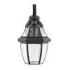 Highstone 1-Light Medium Matte Black Hardwired Outdoor Coach Light Sconce by Hampton Bay
