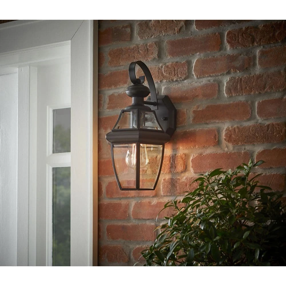 Highstone 1-Light Medium Matte Black Hardwired Outdoor Coach Light Sconce by Hampton Bay 2 Highstone 1-Light Medium Matte Black Hardwired Outdoor Coach Light Sconce by Hampton Bay - Image 2