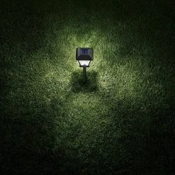 Solar 15 Lumens Black Outdoor Integrated LED Landscape Path Light (6-Pack); Weather/Water/Rust Resistant by Hampton Bay -Hampton Bay Sales matte black hampton bay path lights 84066 40 1000