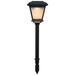 Solar 15 Lumens Black Outdoor Integrated LED Landscape Path Light (6-Pack); Weather/Water/Rust Resistant by Hampton Bay -Hampton Bay Sales matte black hampton bay path lights 84066 c3 1000
