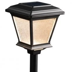 Solar 15 Lumens Black Outdoor Integrated LED Landscape Path Light (6-Pack); Weather/Water/Rust Resistant by Hampton Bay -Hampton Bay Sales matte black hampton bay path lights 84066 fa 1000