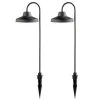 Covington Solar 15 Lumens Matte Black Integrated LED Modern Farmhouse Path Light (2-Pack); Weather/Water/Rust Resistant by Hampton Bay