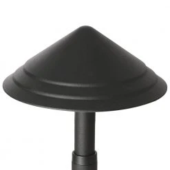 Low Voltage 90 Lumens Black Outdoor Integrated LED Path Light with Adjustable Post Height; Weather/Water/Rust Resistant by Hampton Bay -Hampton Bay Sales matte black hampton bay path lights 93144 1d 1000