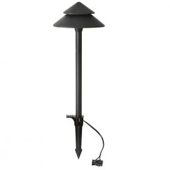 Low Voltage 90 Lumens Matte Black Outdoor Integrated LED Architectural Path Light; Weather/Water/Rust Resistant by Hampton Bay