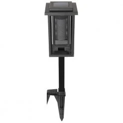 Ambrose Solar 6 Lumens Black Integrated LED Modern Flicker Flame Path Light (2-Pack); Weather/Water/Rust Resistant by Hampton Bay -Hampton Bay Sales matte black hampton bay path lights 93333 66 1000
