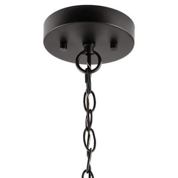 Talullah 1-Light Matte Black Pendant Lighting with Gold Interior by Hampton Bay 5 Talullah 1-Light Matte Black Pendant Lighting with Gold Interior by Hampton Bay - Image 5