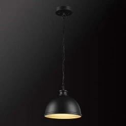 Talullah 1-Light Matte Black Pendant Lighting with Gold Interior by Hampton Bay 24 Talullah 1-Light Matte Black Pendant Lighting with Gold Interior by Hampton Bay -Hampton Bay Sales matte black hampton bay pendant lights 60953 1f 1000