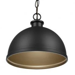 Talullah 1-Light Matte Black Pendant Lighting with Gold Interior by Hampton Bay 23 Talullah 1-Light Matte Black Pendant Lighting with Gold Interior by Hampton Bay -Hampton Bay Sales matte black hampton bay pendant lights 60953 4f 1000