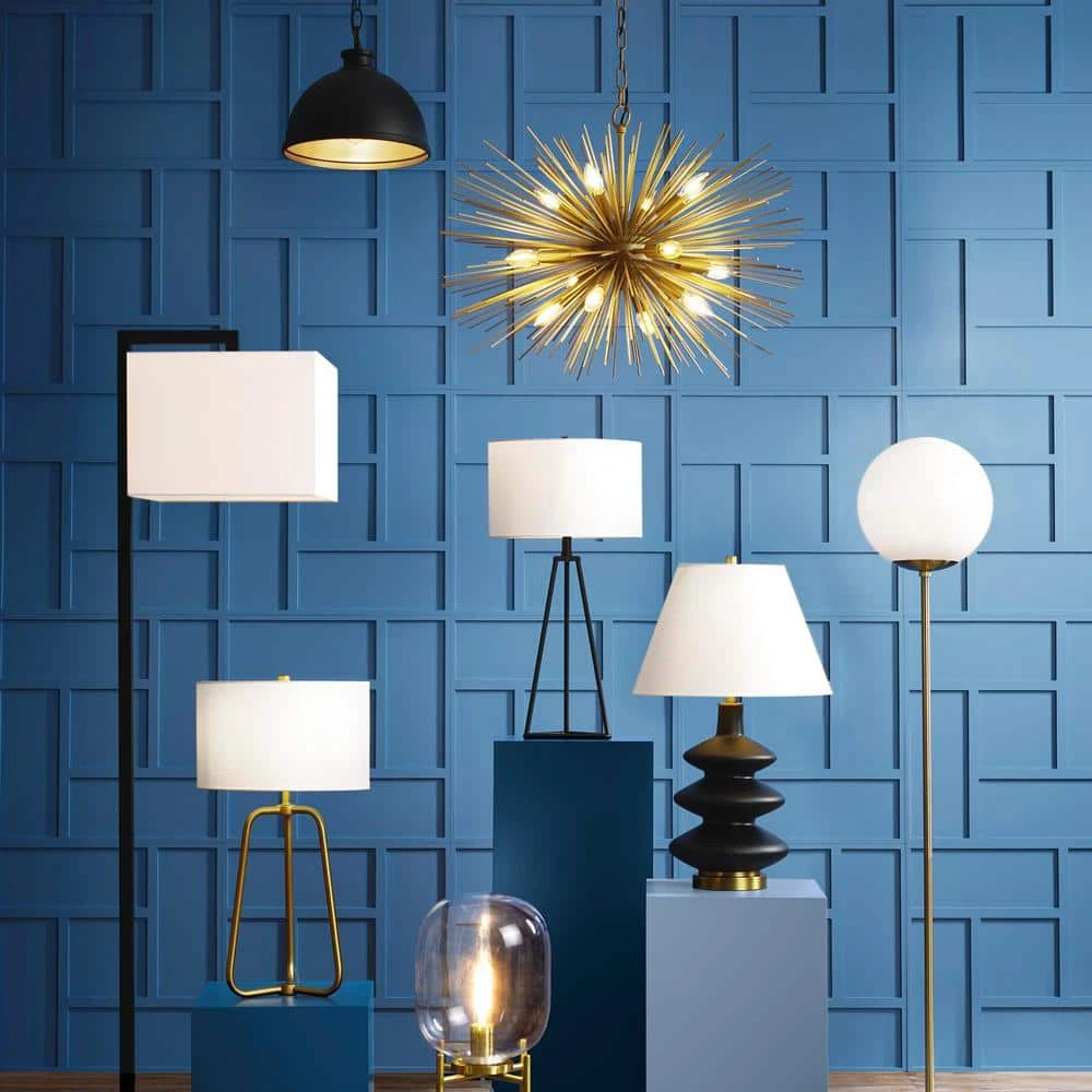 Talullah 1-Light Matte Black Pendant Lighting with Gold Interior by Hampton Bay 13 Talullah 1-Light Matte Black Pendant Lighting with Gold Interior by Hampton Bay - Image 13