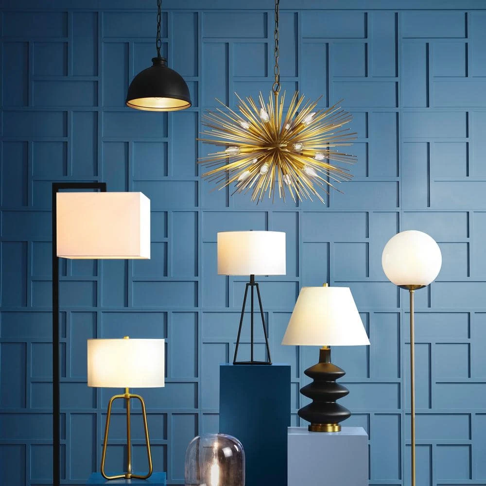 Talullah 1-Light Matte Black Pendant Lighting with Gold Interior by Hampton Bay 14 Talullah 1-Light Matte Black Pendant Lighting with Gold Interior by Hampton Bay - Image 14