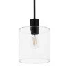 Sutton Place 1-Light Matte Black Pendant by Hampton Bay
