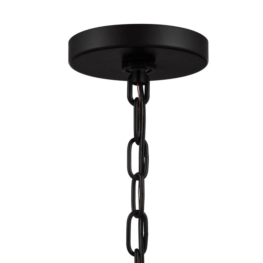 Kendall Manor 1-Light Matte Black Mini Pendant Hanging Light, Kitchen Pendant Lighting with Clear Glass Shade by Hampton Bay 5 Kendall Manor 1-Light Matte Black Mini Pendant Hanging Light, Kitchen Pendant Lighting with Clear Glass Shade by Hampton Bay - Image 5