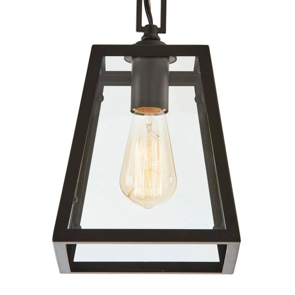 Knightley 1-Light Matte Black and Glass Mini Pendant by Hampton Bay 10 Knightley 1-Light Matte Black and Glass Mini Pendant by Hampton Bay - Image 10