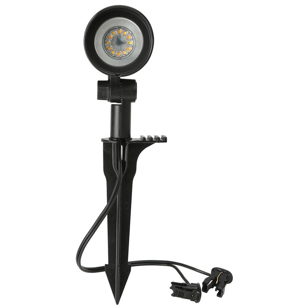Low Voltage 370 Lumens Black Outdoor Integrated LED Spotlight with White Color Changing Technology; Weather Resistant by Hampton Bay 4 Low Voltage 370 Lumens Black Outdoor Integrated LED Spotlight with White Color Changing Technology; Weather Resistant by Hampton Bay - Image 4