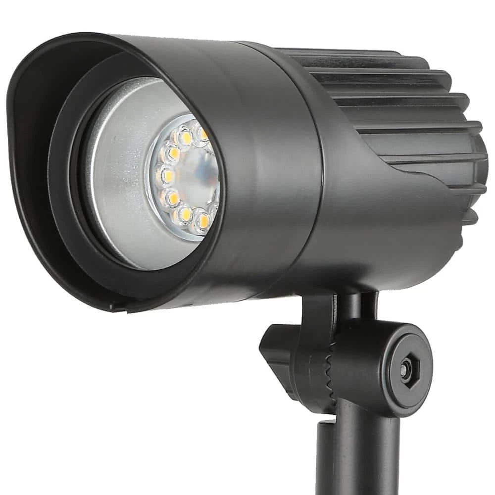 Low Voltage 370 Lumens Black Outdoor Integrated LED Spotlight with White Color Changing Technology; Weather Resistant by Hampton Bay 8 Low Voltage 370 Lumens Black Outdoor Integrated LED Spotlight with White Color Changing Technology; Weather Resistant by Hampton Bay - Image 8