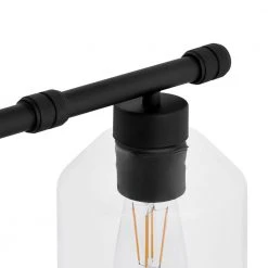 Laurel Brook 24 in. 3-Light Matte Black Industrial Bathroom Vanity Light by Hampton Bay -Hampton Bay Sales matte black hampton bay vanity lighting 51894 40 1000