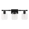 Laurel Brook 24 in. 3-Light Matte Black Industrial Bathroom Vanity Light by Hampton Bay
