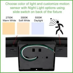 Collier Heights 24 in. Matte Black Curved Selectable LED Vanity Light Bar Flush Mount with Night Light Feature (4-Pack) by Hampton Bay 14 Collier Heights 24 in. Matte Black Curved Selectable LED Vanity Light Bar Flush Mount with Night Light Feature (4-Pack) by Hampton Bay -Hampton Bay Sales matte black hampton bay vanity lighting 537999020 4pk 1d 1000