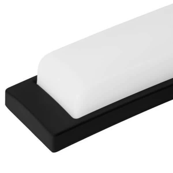 Collier Heights 24 in. Matte Black Curved Selectable LED Vanity Light Bar Flush Mount with Night Light Feature (4-Pack) by Hampton Bay 3 Collier Heights 24 in. Matte Black Curved Selectable LED Vanity Light Bar Flush Mount with Night Light Feature (4-Pack) by Hampton Bay - Image 3