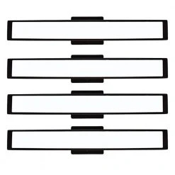 Collier Heights 24 in. Matte Black Curved Selectable LED Vanity Light Bar Flush Mount with Night Light Feature (4-Pack) by Hampton Bay