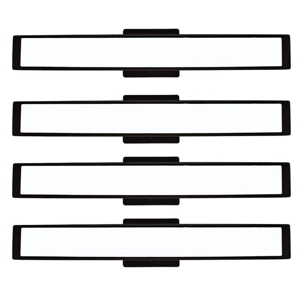 Collier Heights 24 in. Matte Black Curved Selectable LED Vanity Light Bar Flush Mount with Night Light Feature (4-Pack) by Hampton Bay 1 Collier Heights 24 in. Matte Black Curved Selectable LED Vanity Light Bar Flush Mount with Night Light Feature (4-Pack) by Hampton Bay