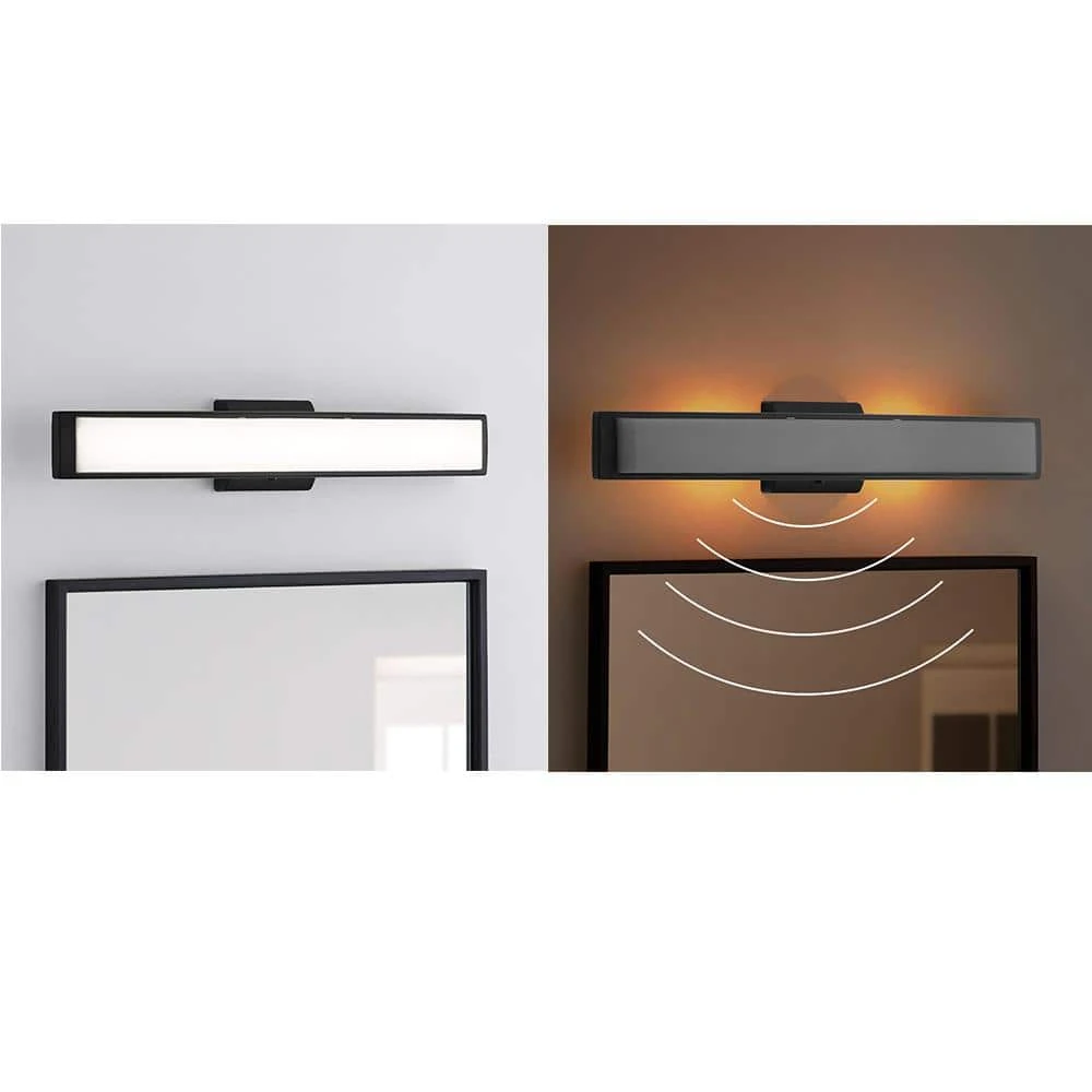 Collier Heights 24 in. Matte Black Curved Selectable LED Vanity Light Bar Flush Mount with Night Light Feature (4-Pack) by Hampton Bay 10 Collier Heights 24 in. Matte Black Curved Selectable LED Vanity Light Bar Flush Mount with Night Light Feature (4-Pack) by Hampton Bay - Image 10