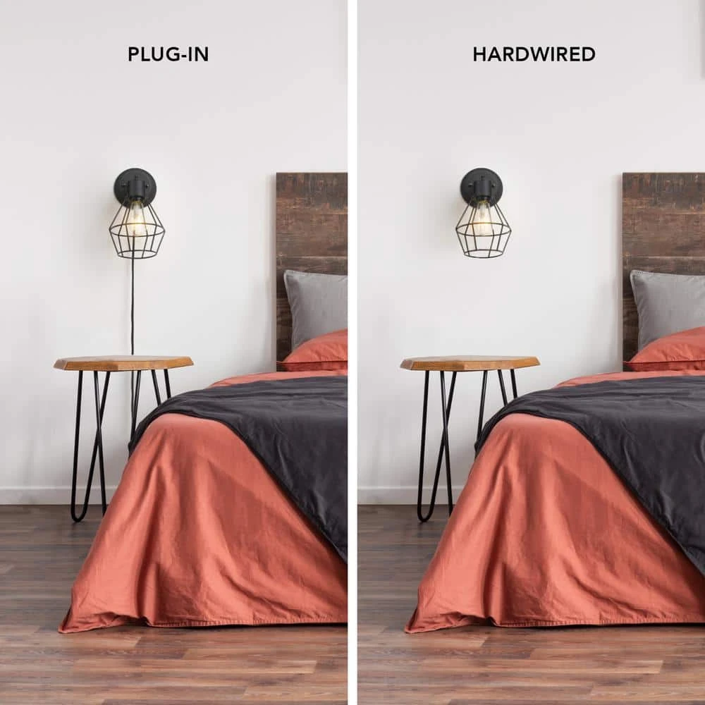 Bryson 1-Light Matte Black Wall Sconce by Hampton Bay 3 Bryson 1-Light Matte Black Wall Sconce by Hampton Bay - Image 3